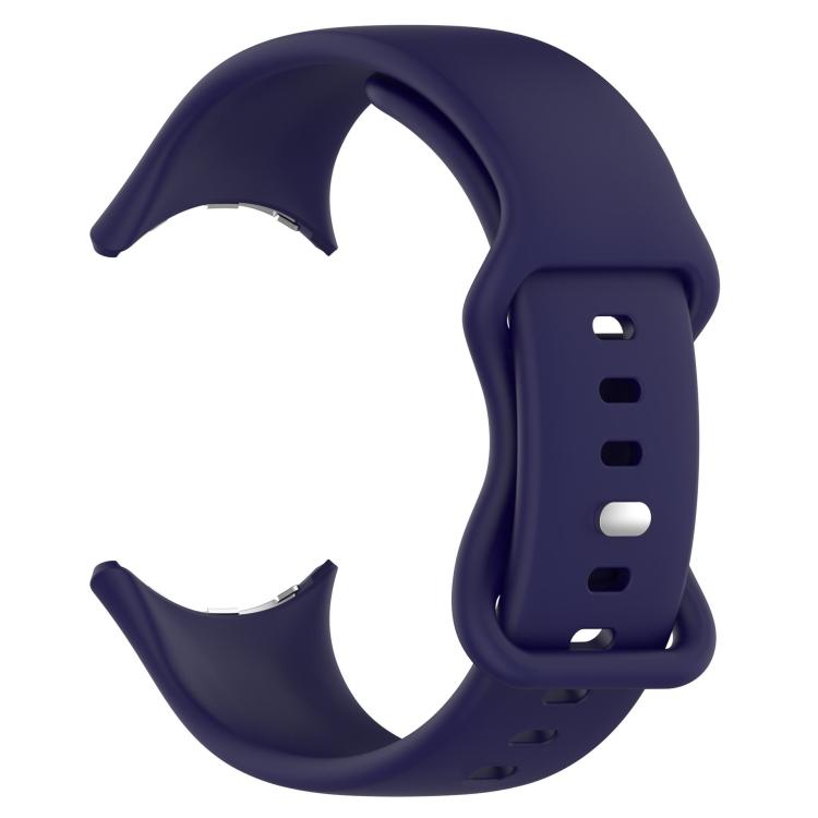 For Google Pixel Watch 3 45mm Butterfly Buckle Silicone Watch Band with 3D Curved Film