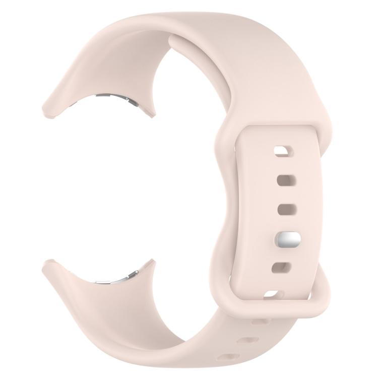 For Google Pixel Watch 3 45mm Butterfly Buckle Silicone Watch Band with 3D Curved Film