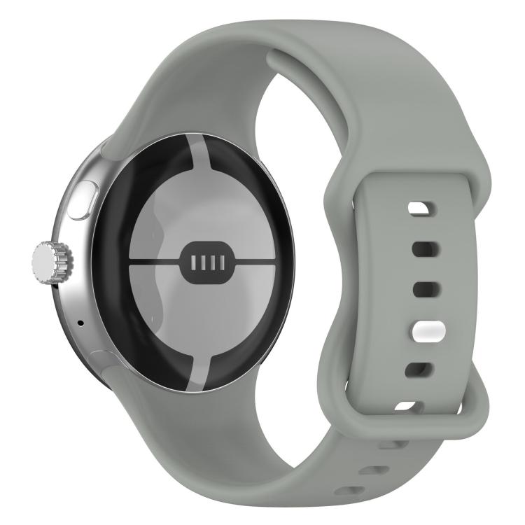 For Google Pixel Watch 2 Butterfly Buckle Silicone Watch Band with 3D Curved Film