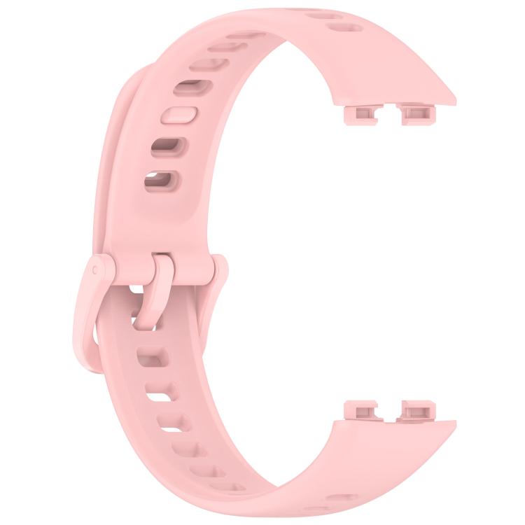 For Huawei Band 10 / 10 NFC Colorful Buckle Silicone Watch Band with 3D Curved Film