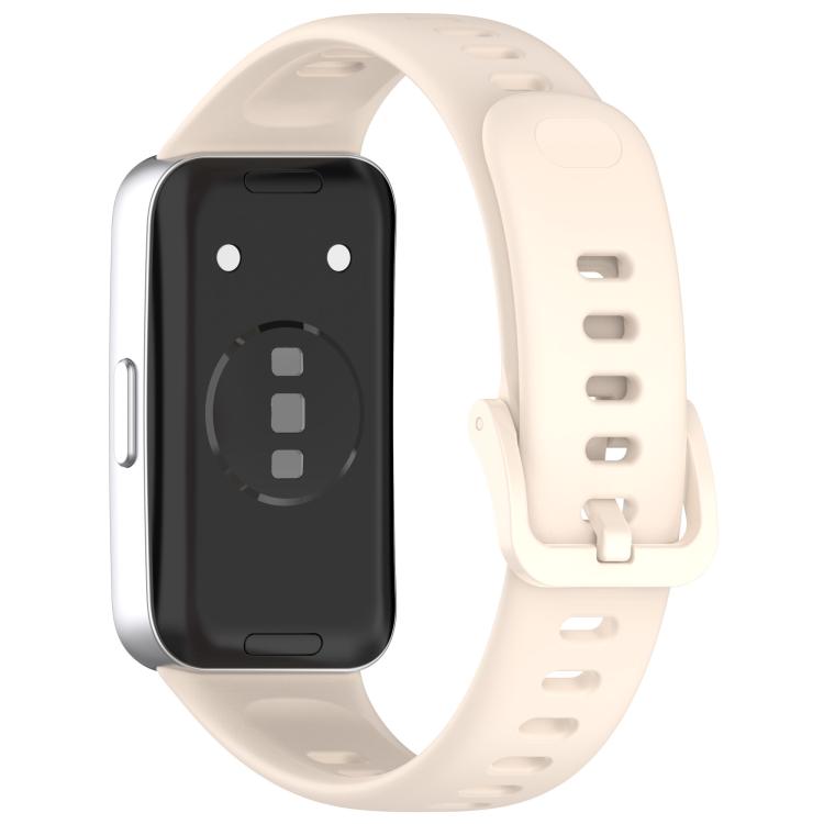 For Huawei Band 10 / 10 NFC Colorful Buckle Silicone Watch Band with 3D Curved Film