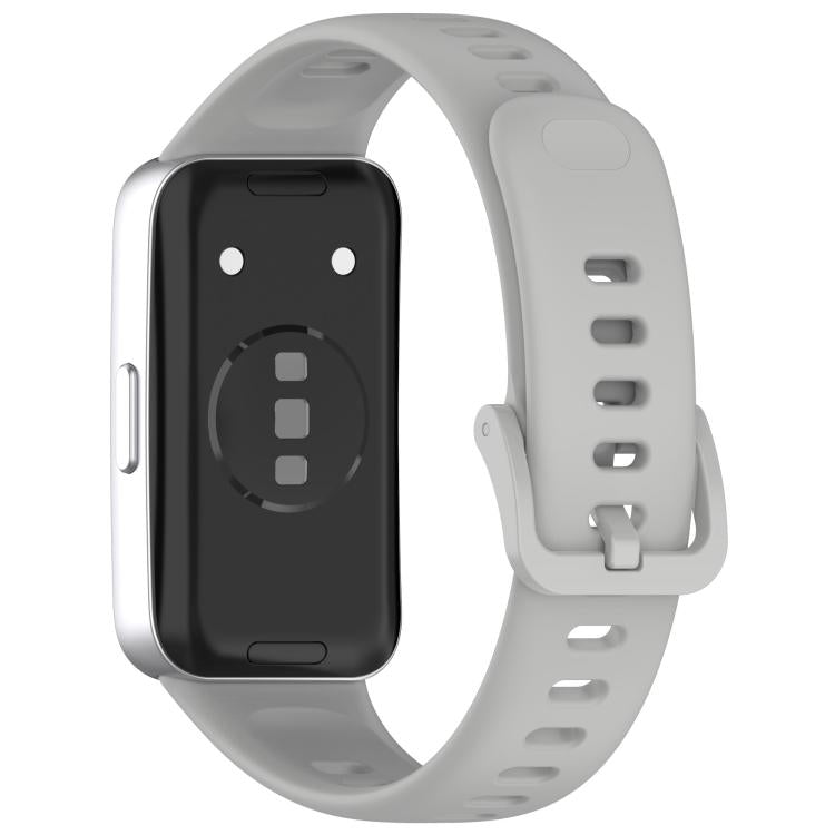 For Huawei Band 9 / 9 NFC Colorful Buckle Silicone Watch Band with 3D Curved Film