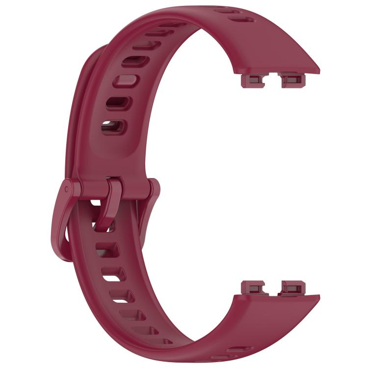 For Huawei Band 9 / 9 NFC Colorful Buckle Silicone Watch Band with 3D Curved Film