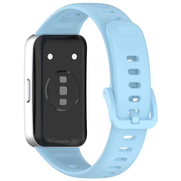 For Huawei Band 9 / 9 NFC Colorful Buckle Silicone Watch Band with 3D Curved Film