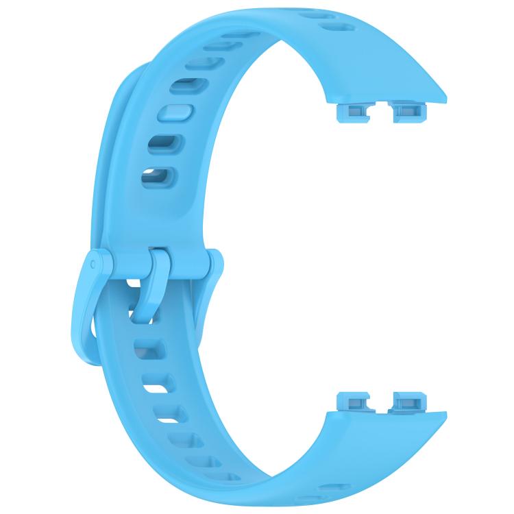 For Huawei Band 9 / 9 NFC Colorful Buckle Silicone Watch Band with 3D Curved Film