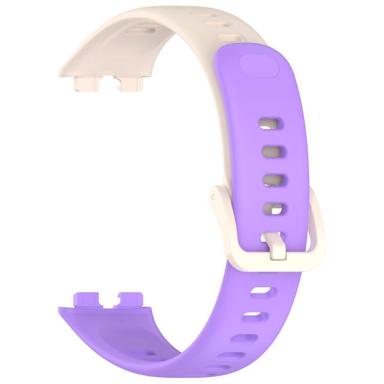 For Huawei Band 9 / 9 NFC Colorful Buckle Silicone Watch Band with 3D Curved Film