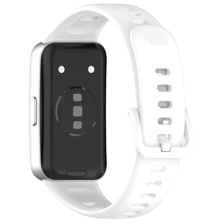 For Huawei Band 8 / 8 NFC Colorful Buckle Silicone Watch Band with 3D Curved Film