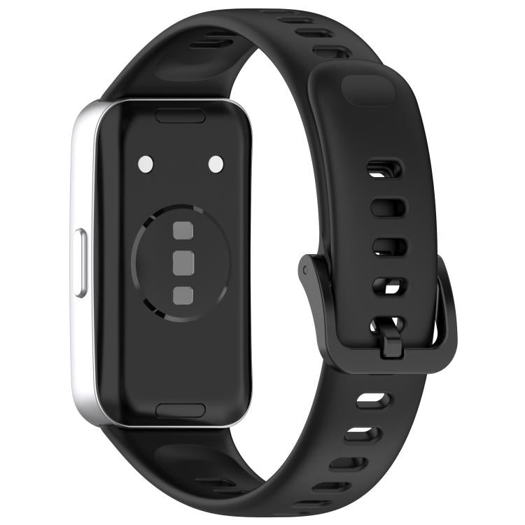 For Huawei Band 8 / 8 NFC Colorful Buckle Silicone Watch Band with 3D Curved Film