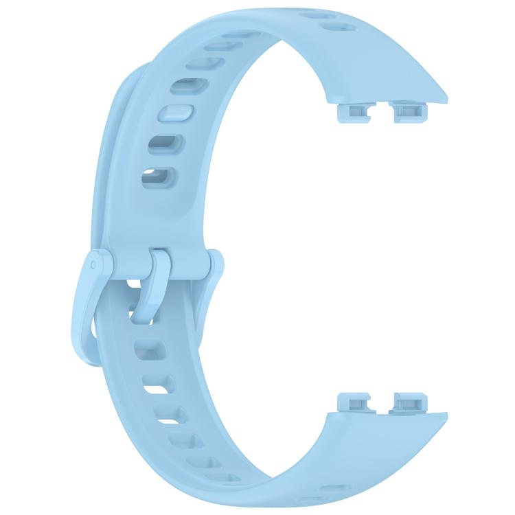 For Huawei Band 8 / 8 NFC Colorful Buckle Silicone Watch Band with 3D Curved Film