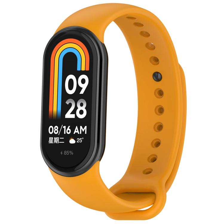 For Xiaomi Smart Band 10 / 10 NFC Solid Color Silicone Watch Band with 3D Curved Film