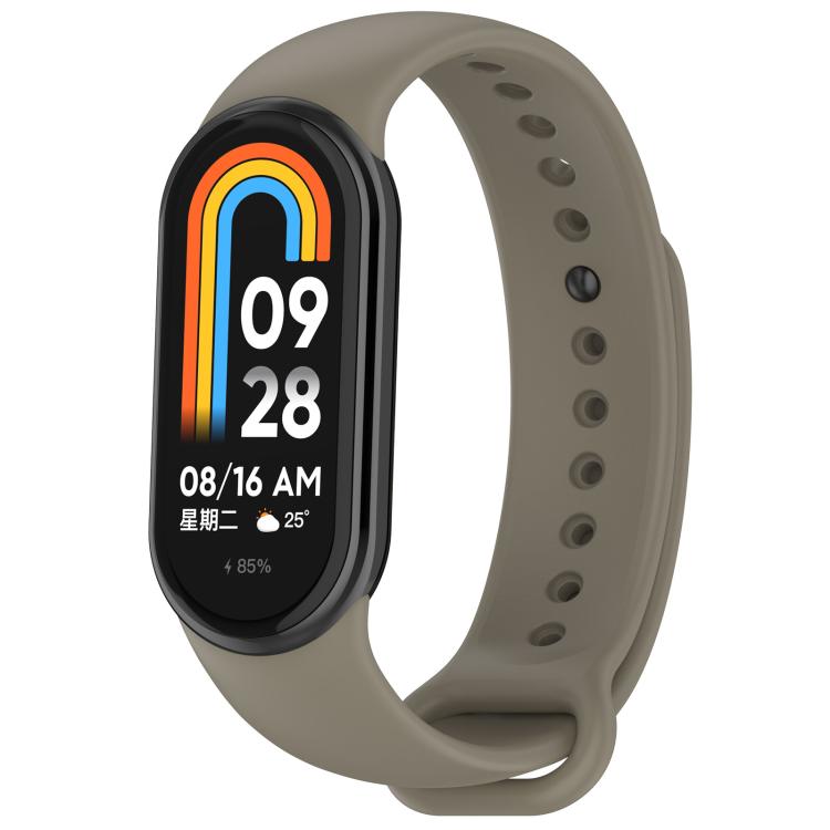 For Xiaomi Smart Band 10 / 10 NFC Solid Color Silicone Watch Band with 3D Curved Film