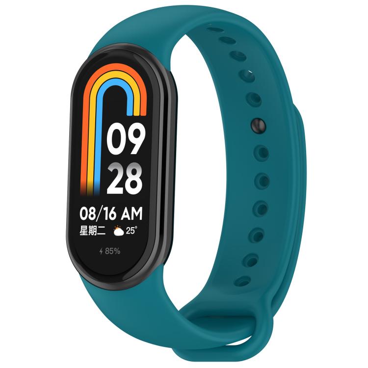For Xiaomi Smart Band 9 / 9 NFC Solid Color Silicone Watch Band with 3D Curved Film