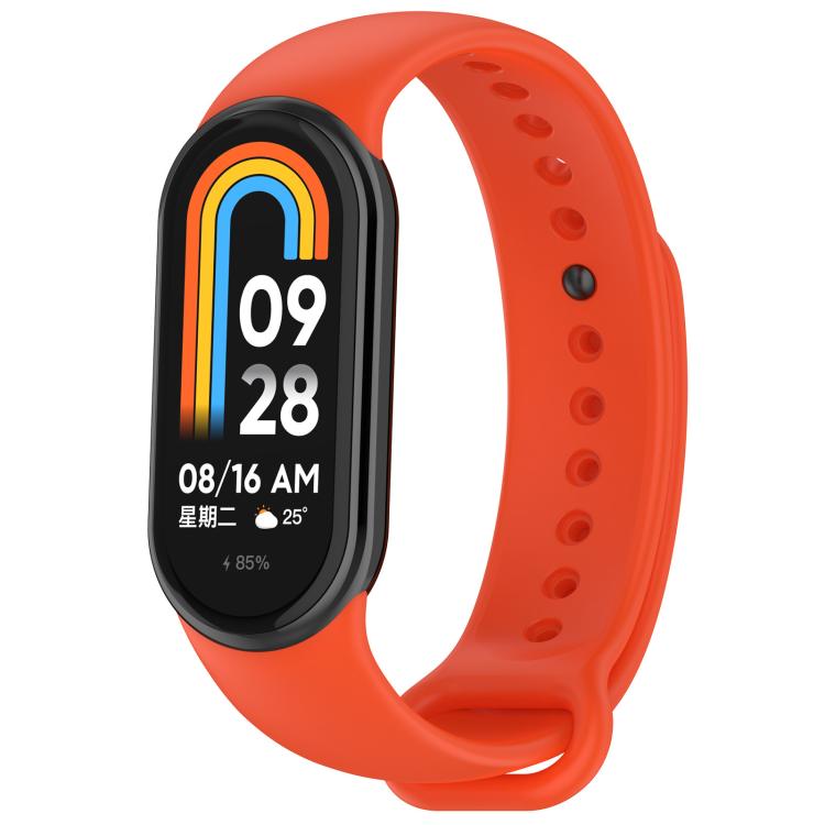 For Xiaomi Smart Band 9 / 9 NFC Solid Color Silicone Watch Band with 3D Curved Film