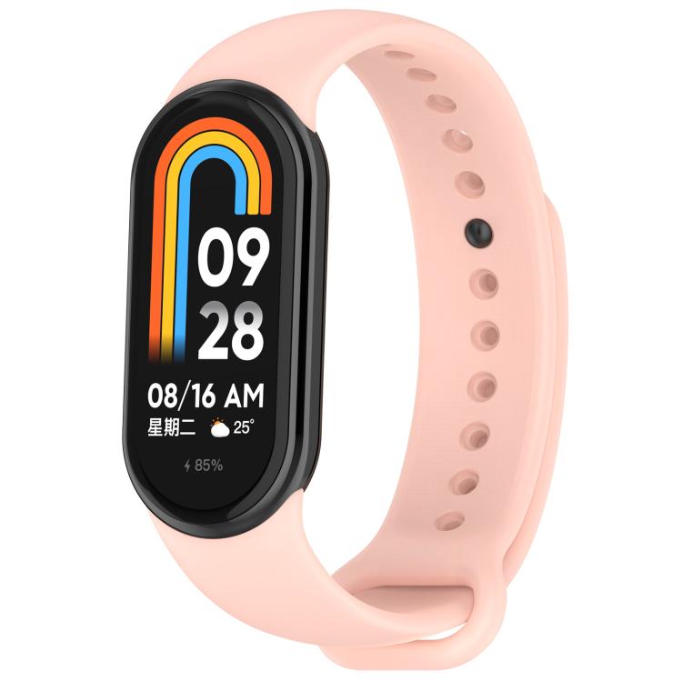 For Xiaomi Smart Band 9 / 9 NFC Solid Color Silicone Watch Band with 3D Curved Film