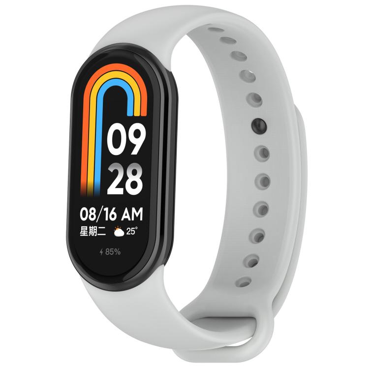 For Xiaomi Smart Band 9 / 9 NFC Solid Color Silicone Watch Band with 3D Curved Film