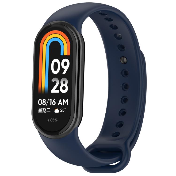 For Xiaomi Smart Band 9 / 9 NFC Solid Color Silicone Watch Band with 3D Curved Film
