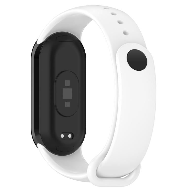 For Xiaomi Mi Band 8 / 8 NFC Solid Color Silicone Watch Band with 3D Curved Film