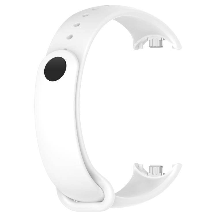 For Xiaomi Mi Band 8 / 8 NFC Solid Color Silicone Watch Band with 3D Curved Film