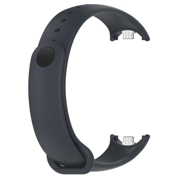 For Xiaomi Mi Band 8 / 8 NFC Solid Color Silicone Watch Band with 3D Curved Film