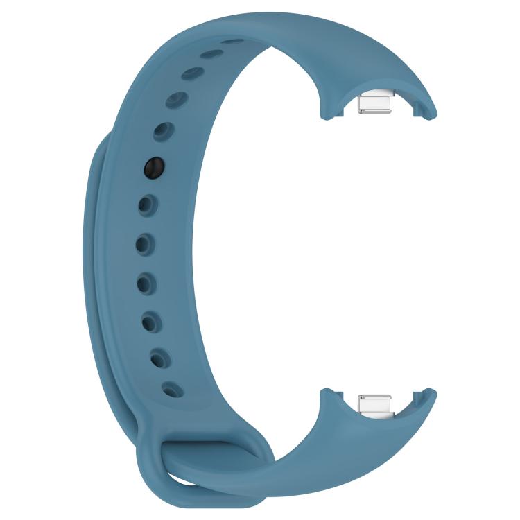 For Xiaomi Mi Band 8 / 8 NFC Solid Color Silicone Watch Band with 3D Curved Film
