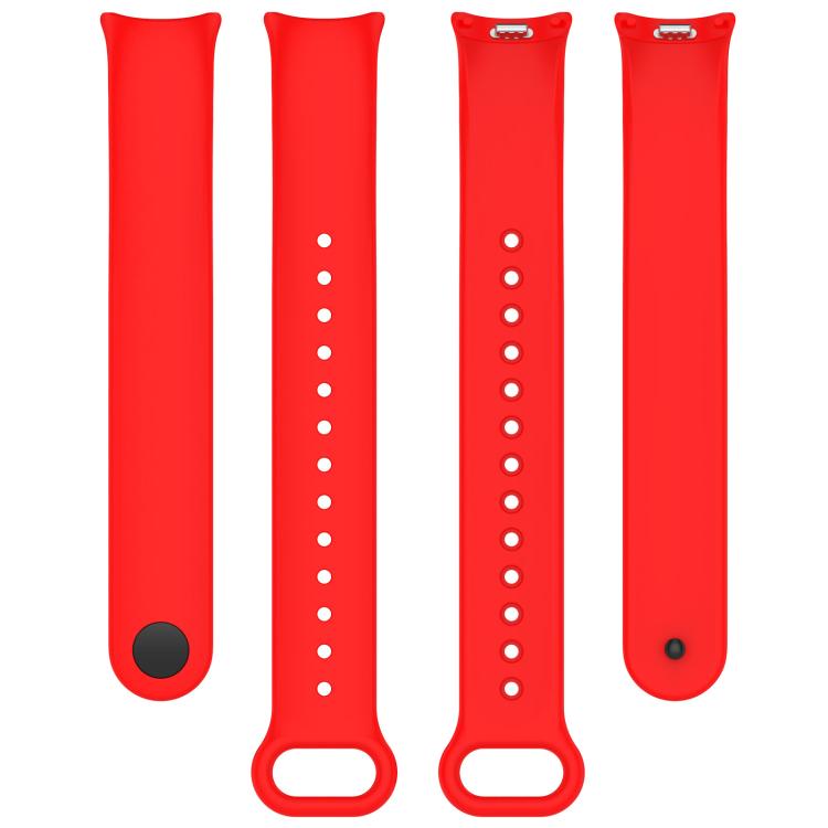 For Xiaomi Mi Band 8 / 8 NFC Solid Color Silicone Watch Band with 3D Curved Film