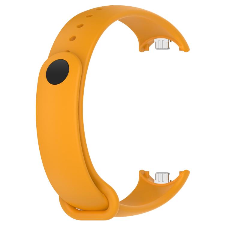 For Xiaomi Mi Band 8 / 8 NFC Solid Color Silicone Watch Band with 3D Curved Film