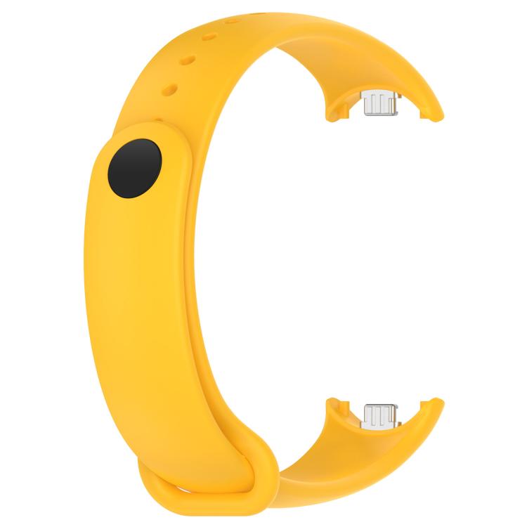 For Xiaomi Mi Band 8 / 8 NFC Solid Color Silicone Watch Band with 3D Curved Film