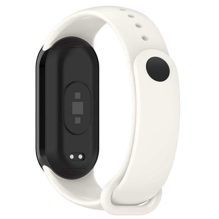 For Xiaomi Mi Band 8 / 8 NFC Solid Color Silicone Watch Band with 3D Curved Film