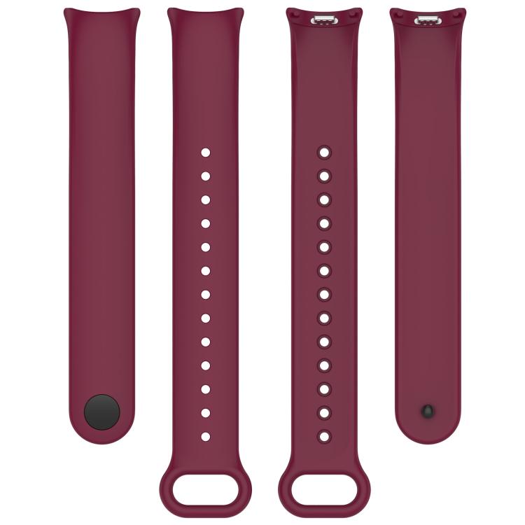 For Xiaomi Mi Band 8 / 8 NFC Solid Color Silicone Watch Band with 3D Curved Film