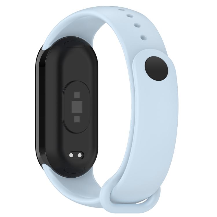 For Xiaomi Mi Band 8 / 8 NFC Solid Color Silicone Watch Band with 3D Curved Film
