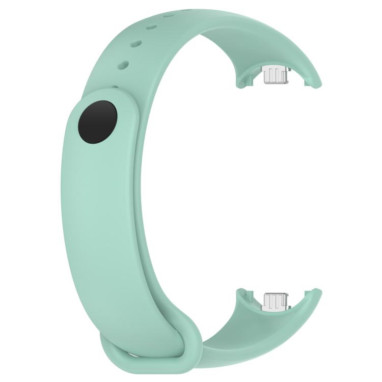 For Xiaomi Mi Band 8 / 8 NFC Solid Color Silicone Watch Band with 3D Curved Film