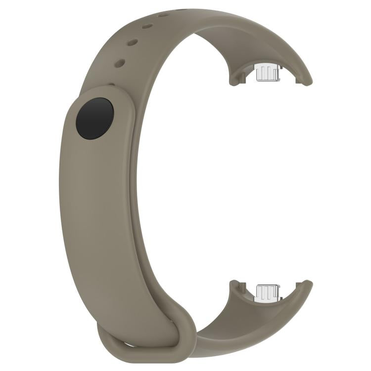 For Xiaomi Mi Band 8 / 8 NFC Solid Color Silicone Watch Band with 3D Curved Film