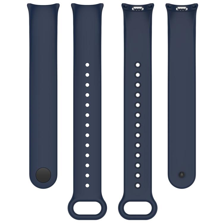 For Xiaomi Mi Band 8 / 8 NFC Solid Color Silicone Watch Band with 3D Curved Film