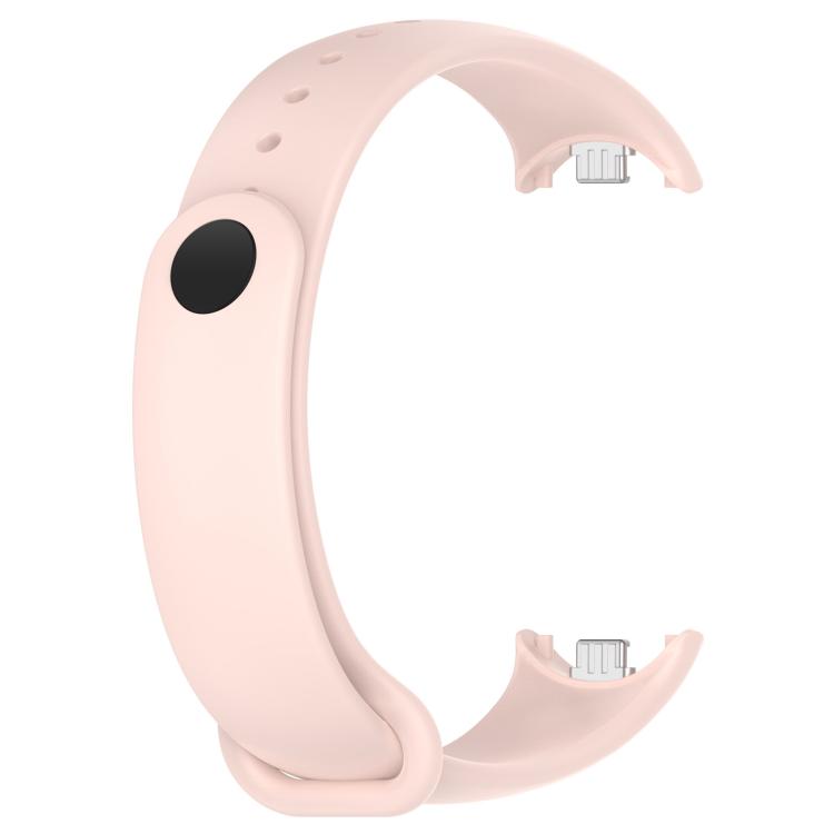 For Xiaomi Mi Band 8 / 8 NFC Solid Color Silicone Watch Band with 3D Curved Film