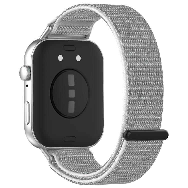 For Huawei Watch Fit 4 Nylon Hook and Loop Fastener Watch Band with 3D Curved Film