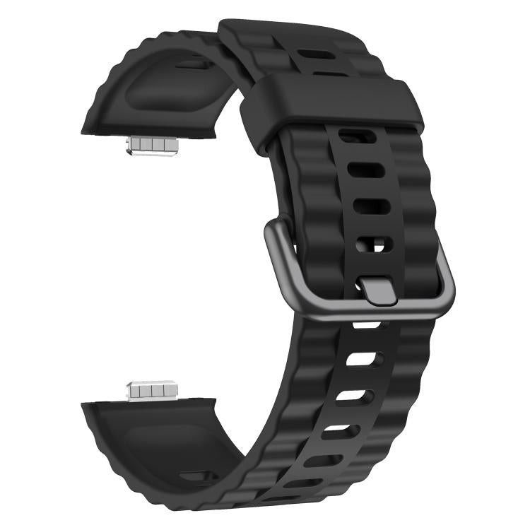 For Huawei Watch Fit 4 Pro Solid Color Silicone Watch Band with 3D Curved Film