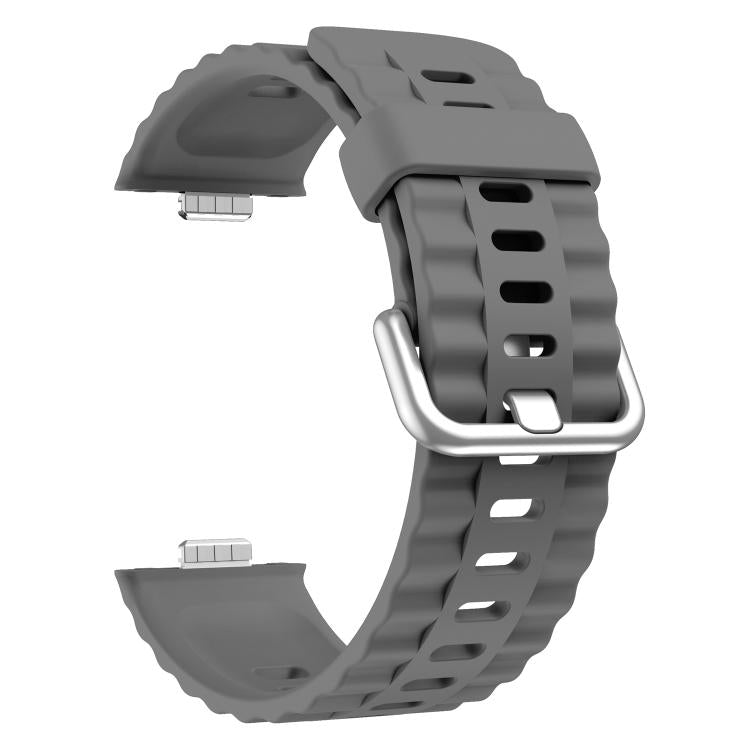 For Huawei Watch Fit 4 Pro Solid Color Silicone Watch Band with 3D Curved Film