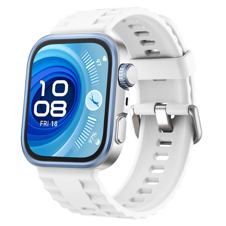 For Huawei Watch Fit 4 Pro Solid Color Silicone Watch Band with 3D Curved Film