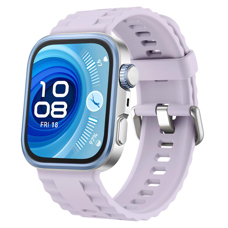 For Huawei Watch Fit 4 Pro Solid Color Silicone Watch Band with 3D Curved Film