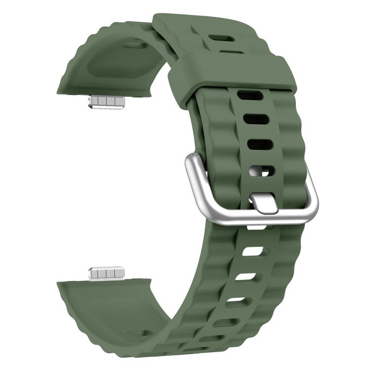 For Huawei Watch Fit 4 Pro Solid Color Silicone Watch Band with 3D Curved Film