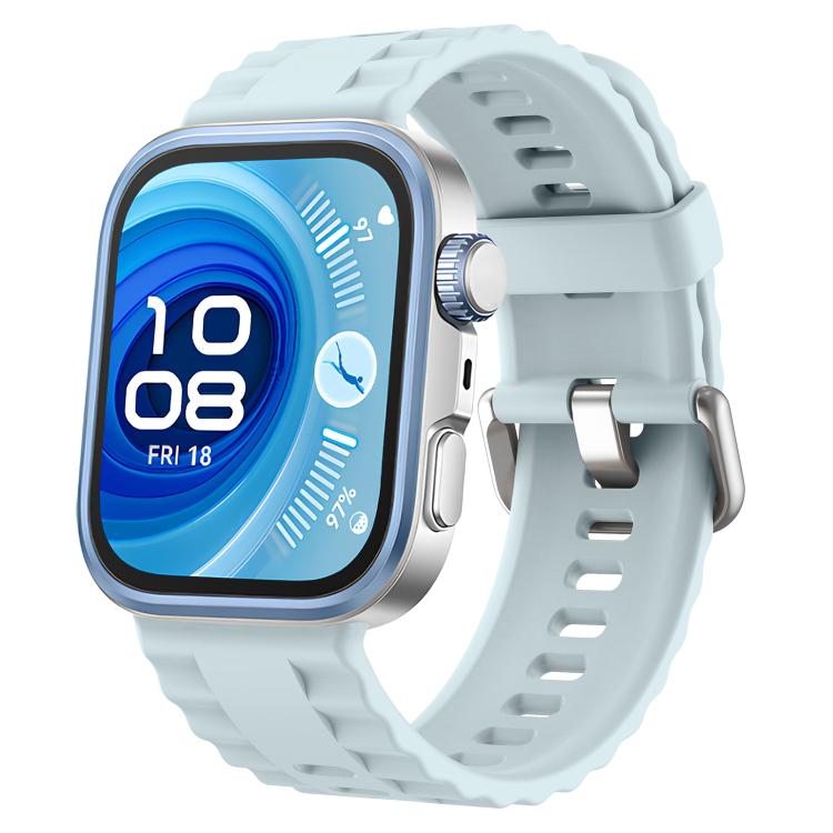 For Huawei Watch Fit 4 Solid Color Silicone Watch Band with 3D Curved Film