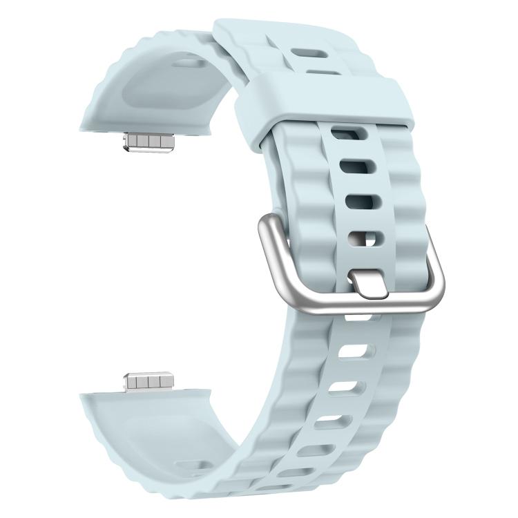 For Huawei Watch Fit 4 Solid Color Silicone Watch Band with 3D Curved Film