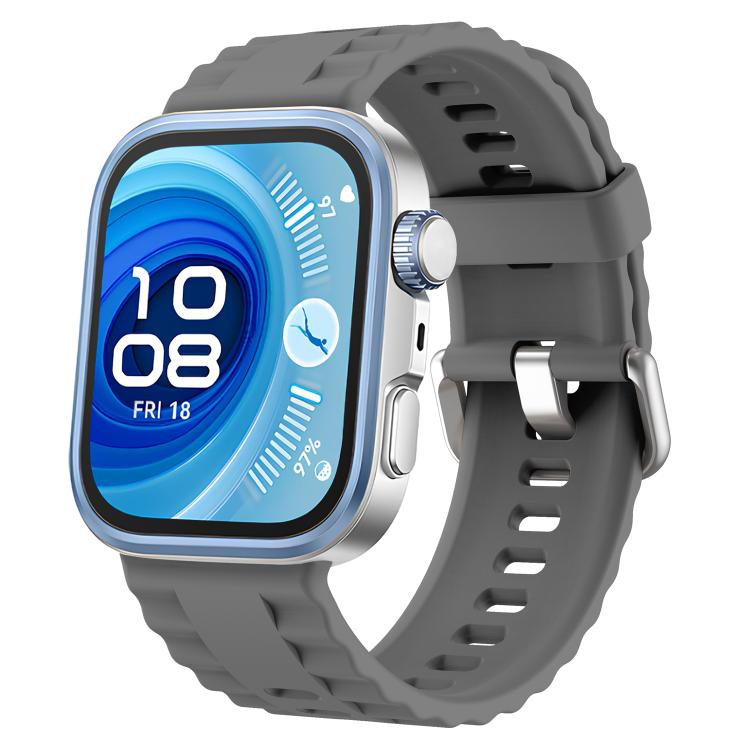 For Huawei Watch Fit 4 Solid Color Silicone Watch Band with 3D Curved Film