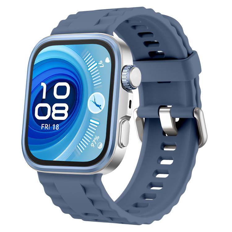 For Huawei Watch Fit 4 Solid Color Silicone Watch Band with 3D Curved Film