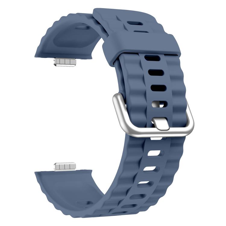 For Huawei Watch Fit 4 Solid Color Silicone Watch Band with 3D Curved Film