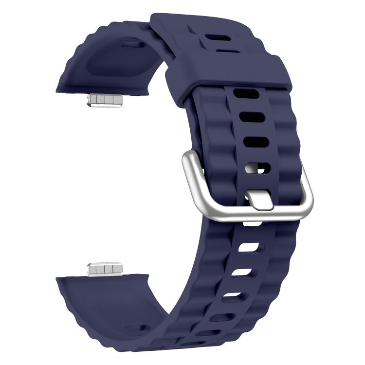 For Huawei Watch Fit 4 Solid Color Silicone Watch Band with 3D Curved Film