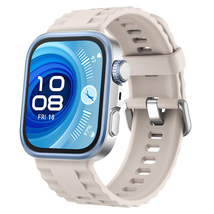 For Huawei Watch Fit 4 Solid Color Silicone Watch Band with 3D Curved Film