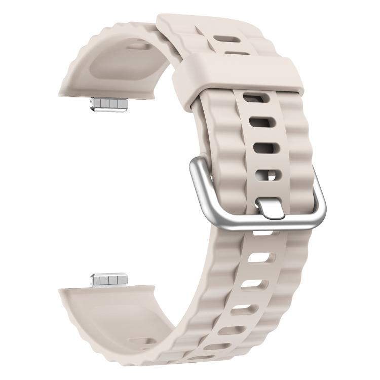 For Huawei Watch Fit 4 Solid Color Silicone Watch Band with 3D Curved Film