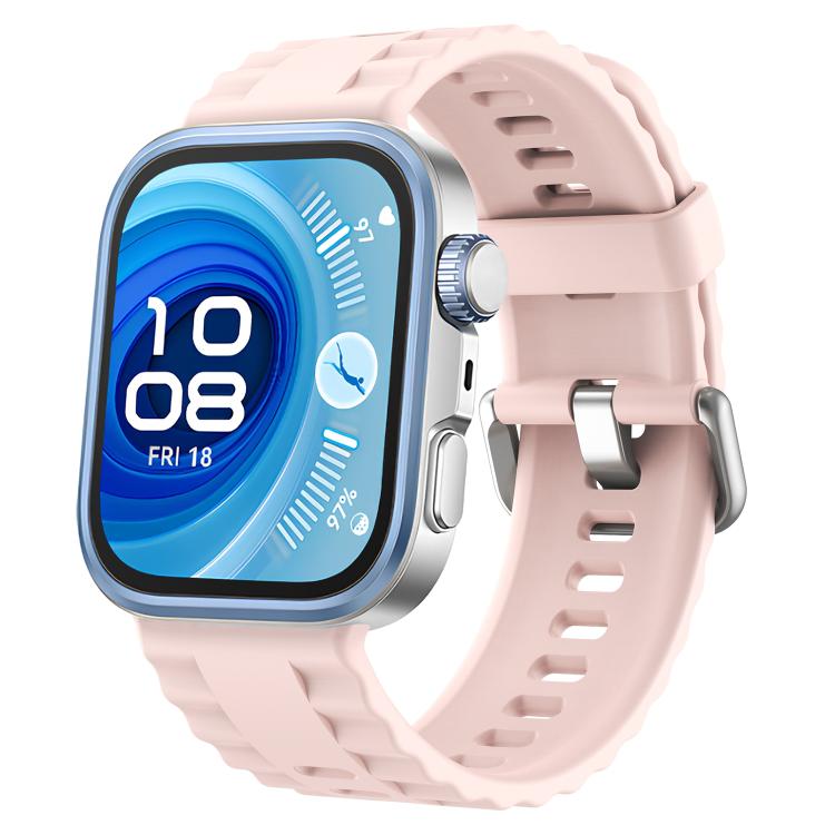 For Huawei Watch Fit 4 Solid Color Silicone Watch Band with 3D Curved Film