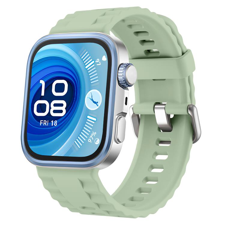For Huawei Watch Fit 4 Solid Color Silicone Watch Band with 3D Curved Film